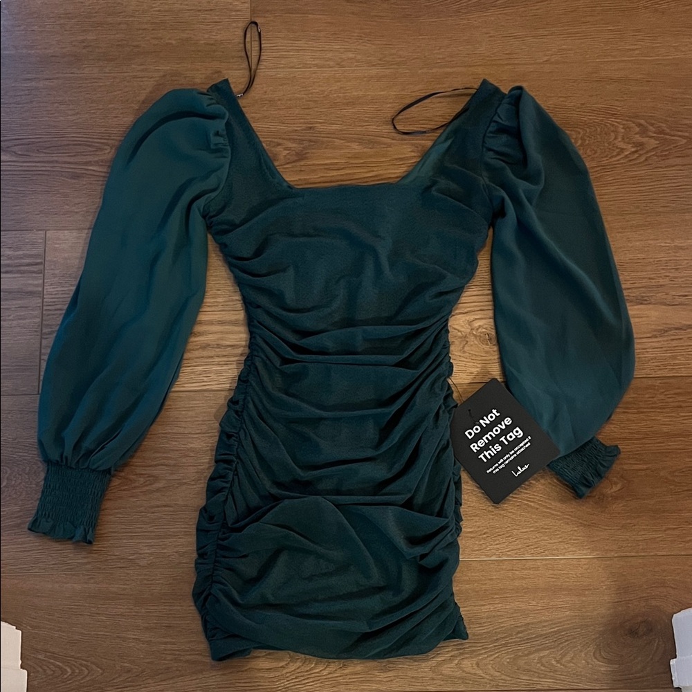 Lulu's Teal Long Sleeve Dress